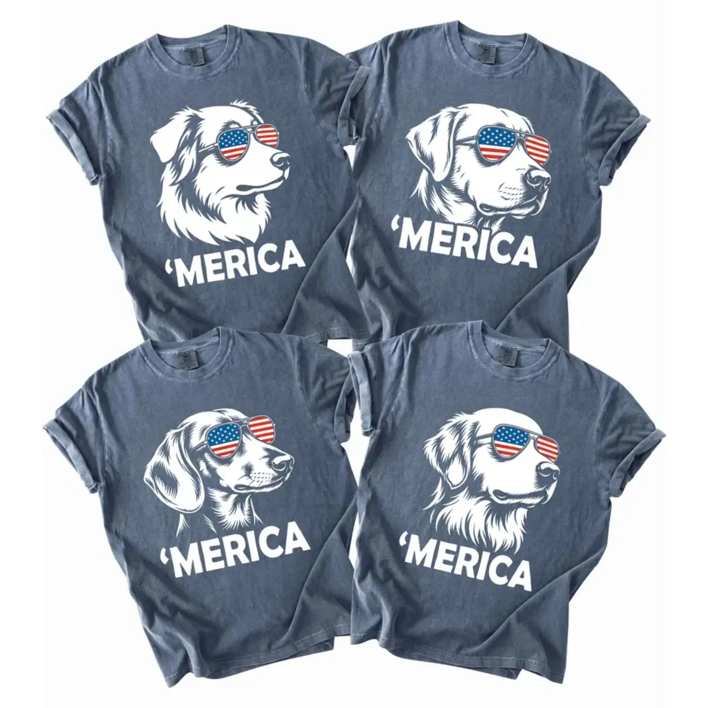 Patriotic Dog Lovers 4th of July Shirt - Funny Golden Retriever, Australian Shepherd, Labrador & Dachshund Tees for Independence Day Celebrations!