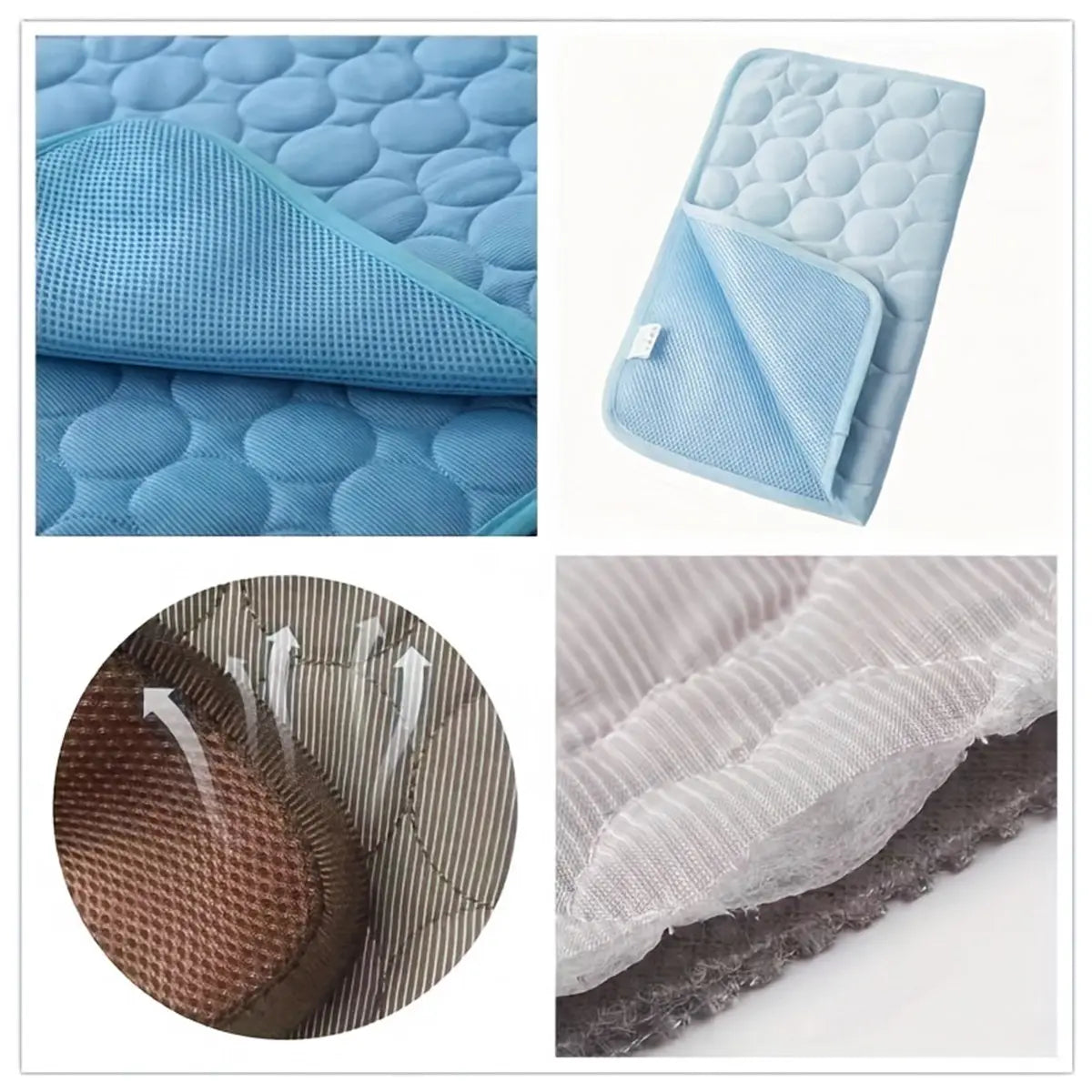 2026 Ice Silk Cooling Dog Bed - Non-Slip, Machine Washable Summer Comfort Mat for Pets of All Sizes