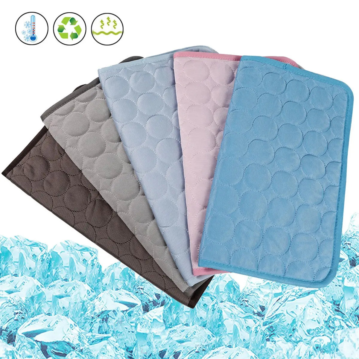 2026 Ice Silk Cooling Dog Bed - Non-Slip, Machine Washable Summer Comfort Mat for Pets of All Sizes