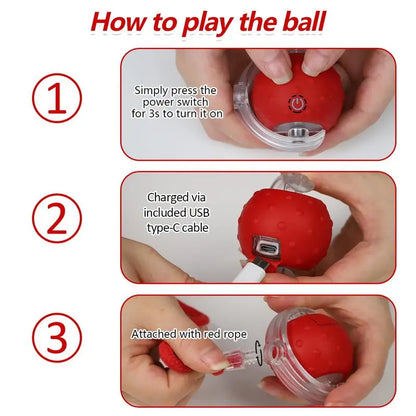 Automatic Interactive Cat Toy Ball - Fast Rolling, Chirping & Motion-Activated Fun for Indoor Cats